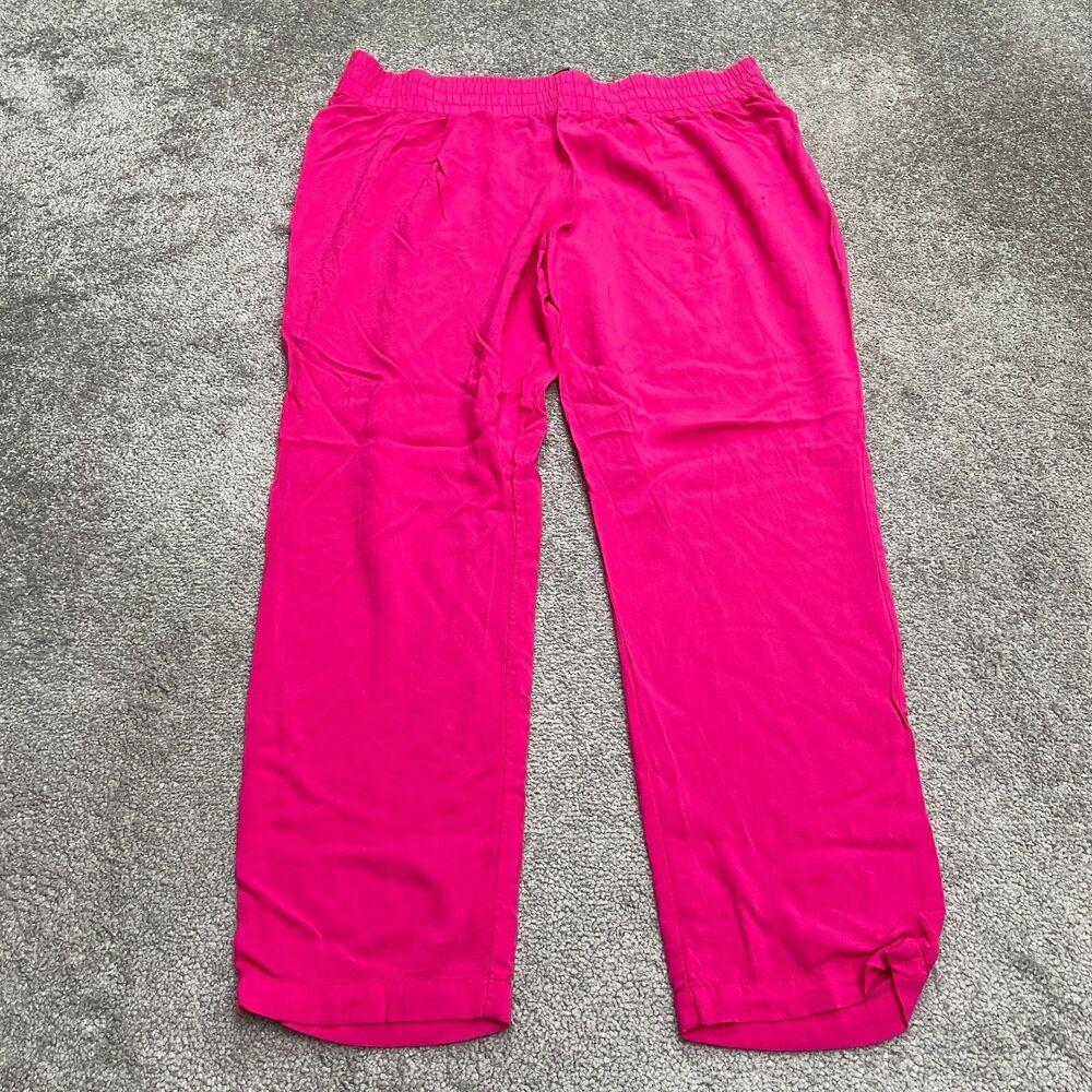 Apt. 9 Lounge Casual Pants Womens XL Pink Straight Leg Elastic Lightweight 36x27